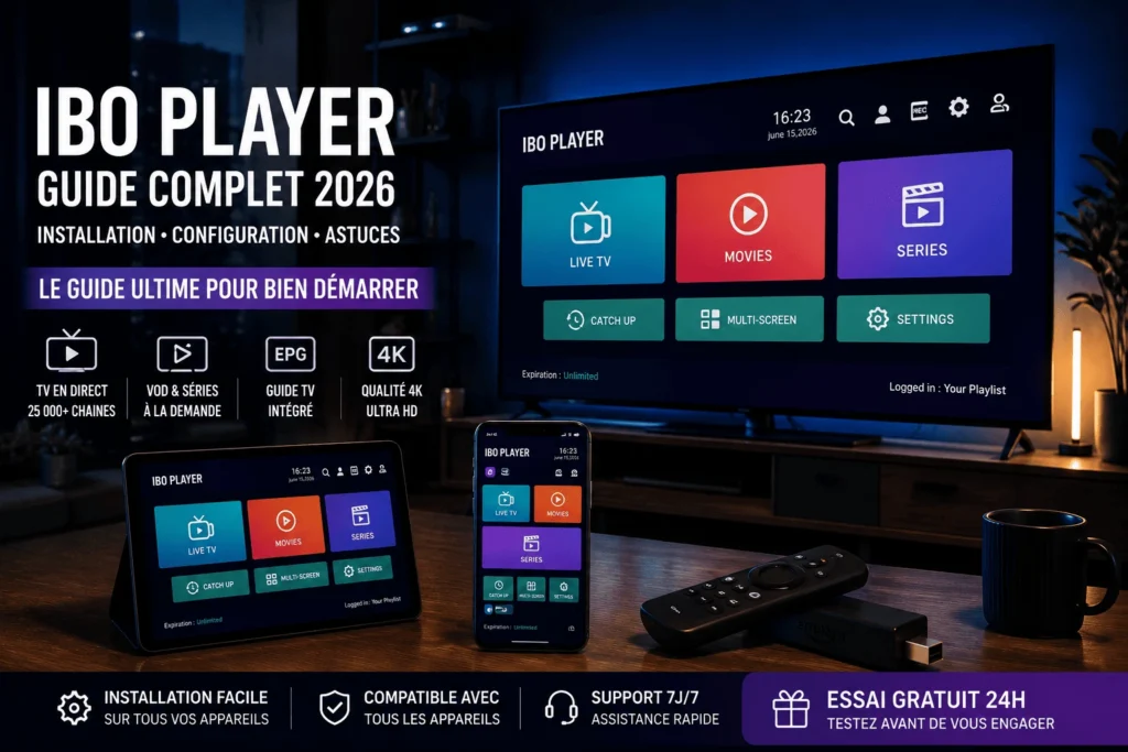ibo player france 2026 guide installation samsung smart tv configuration abonnement iptv